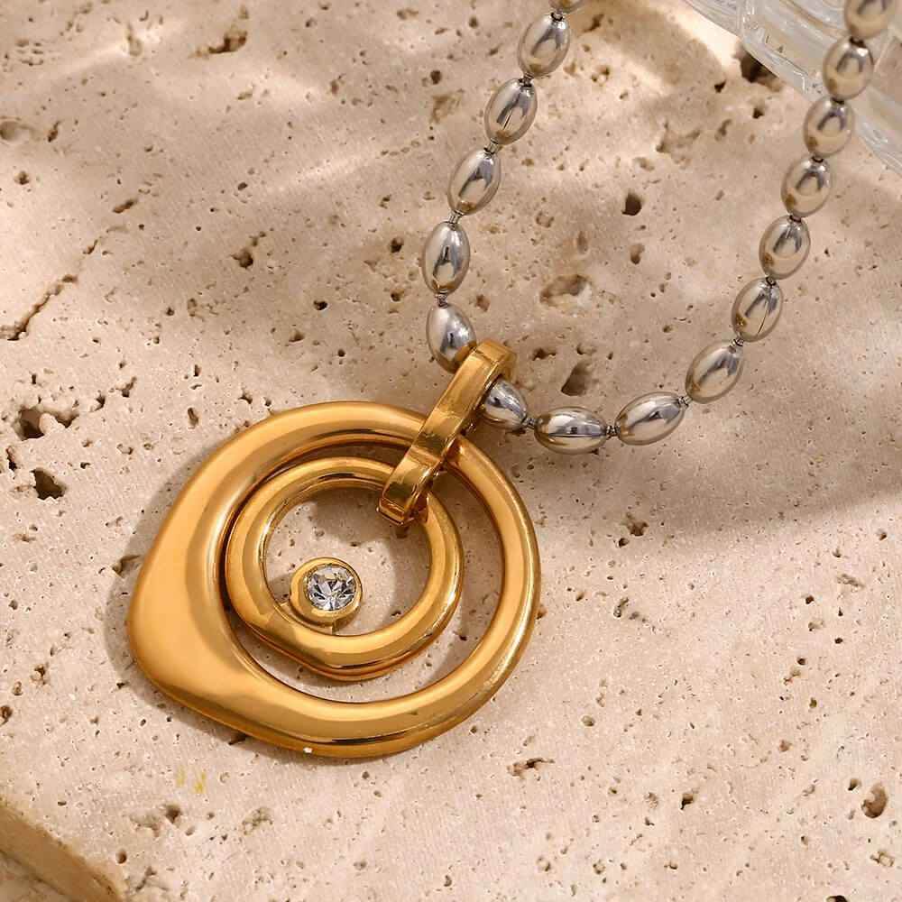 Nautilus Zirconia Necklace - RIYOVA Jewelry