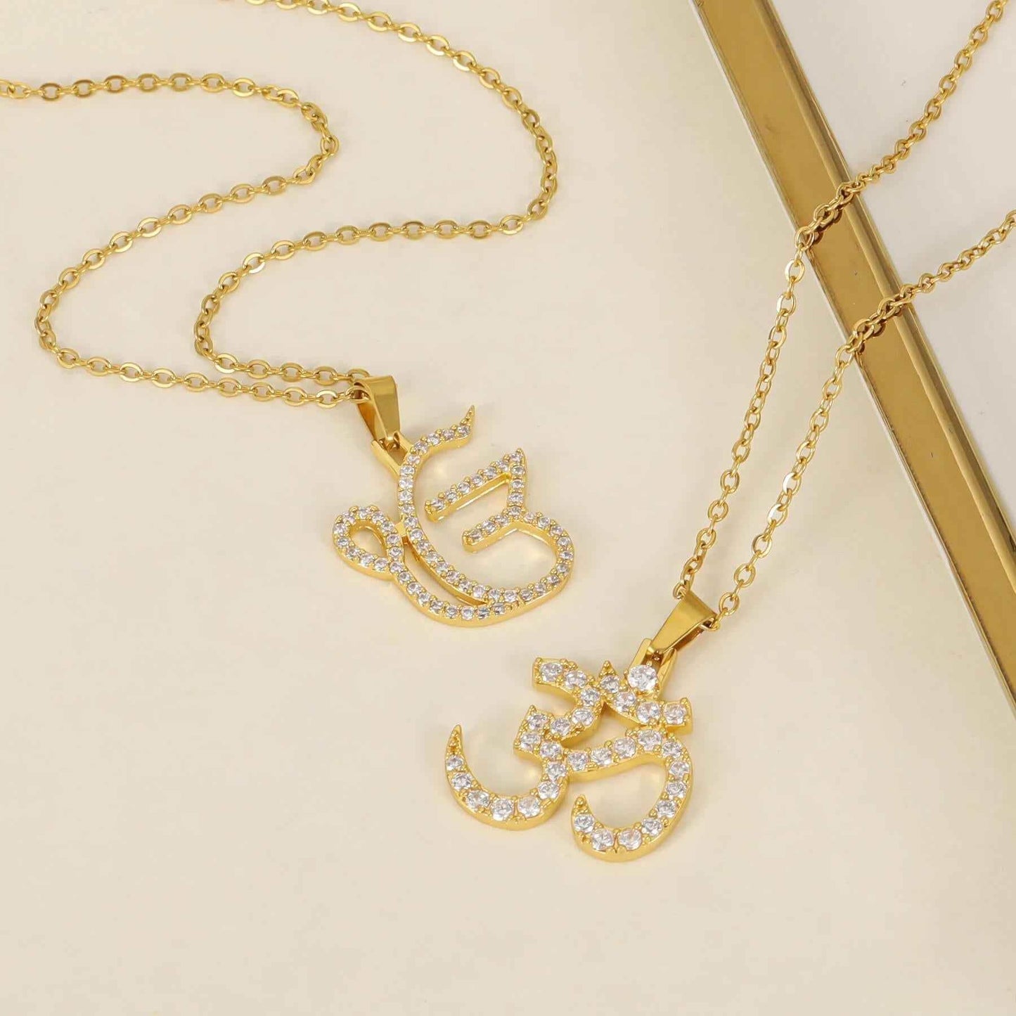 Duality 3D Ek Onkar Om Unity Necklace - RIYOVA Jewelry