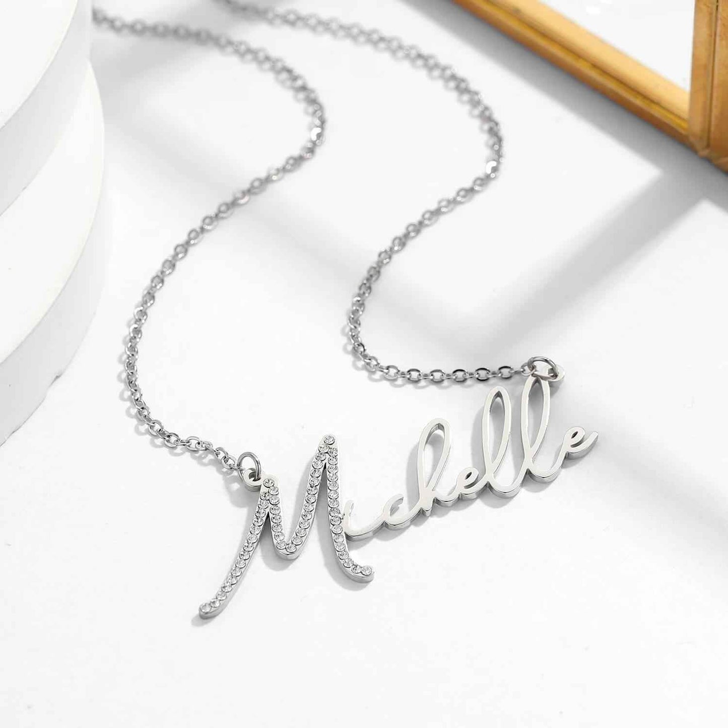 Dainty Signature Name Necklace - RIYOVA Jewelry