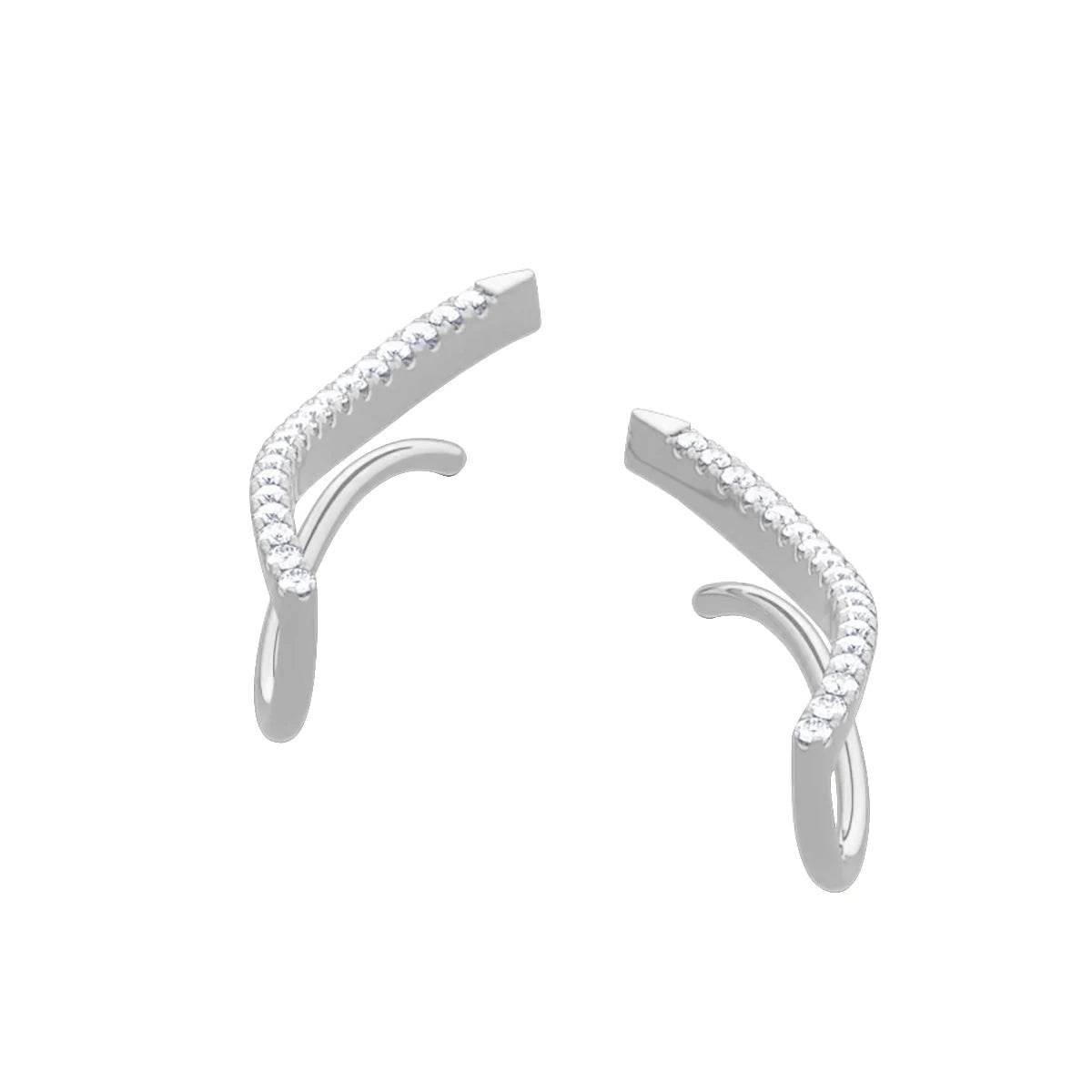 Crescia Moissanite Ear Cuffs - RIYOVA Jewelry