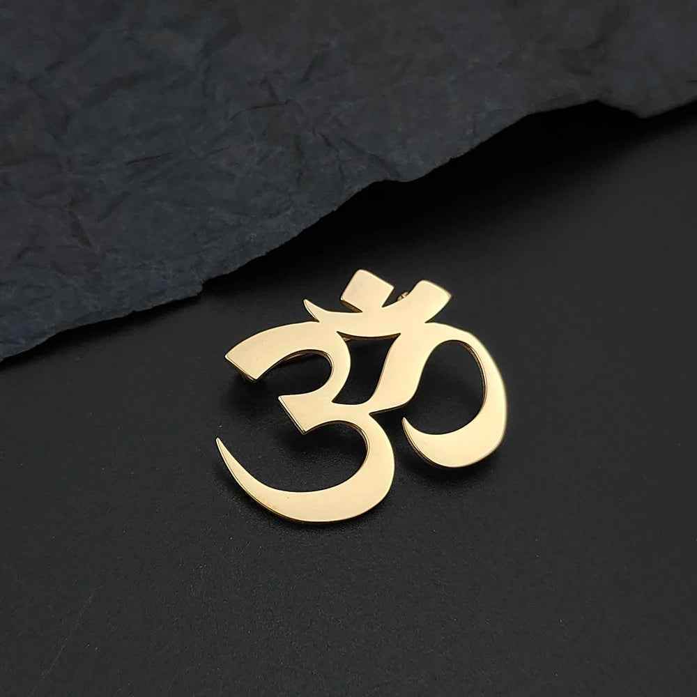 Om Divine Suit Brooch - RIYOVA Jewelry