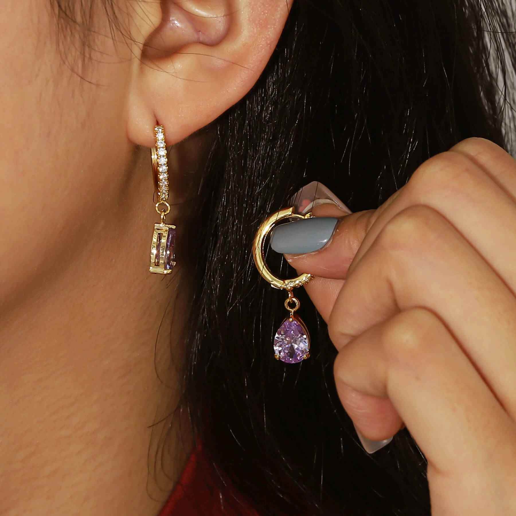 RIYOVA Birthstone Drop Earrings - RIYOVA Jewelry