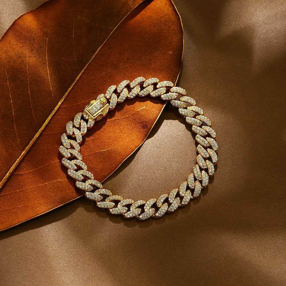 Monika Moissanite Cuba Bracelet - RIYOVA Jewelry