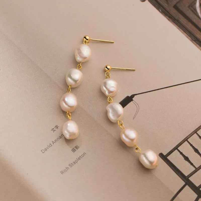 Lulu Pearl Earrings - RIYOVA Jewelry