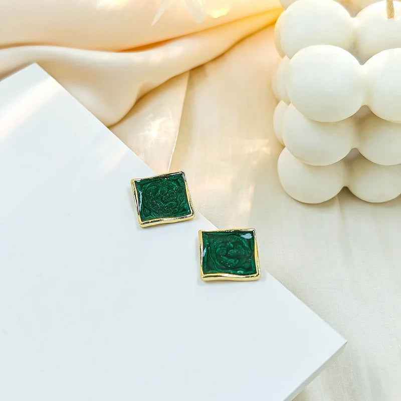 Vintage Malachite Earrings - RIYOVA Jewelry