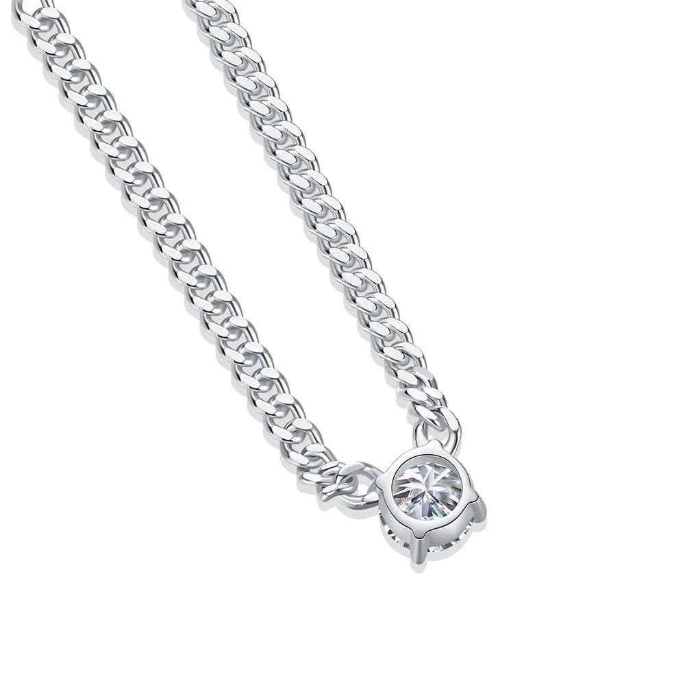 Flora Moissanite Cuban Necklace - RIYOVA Jewelry