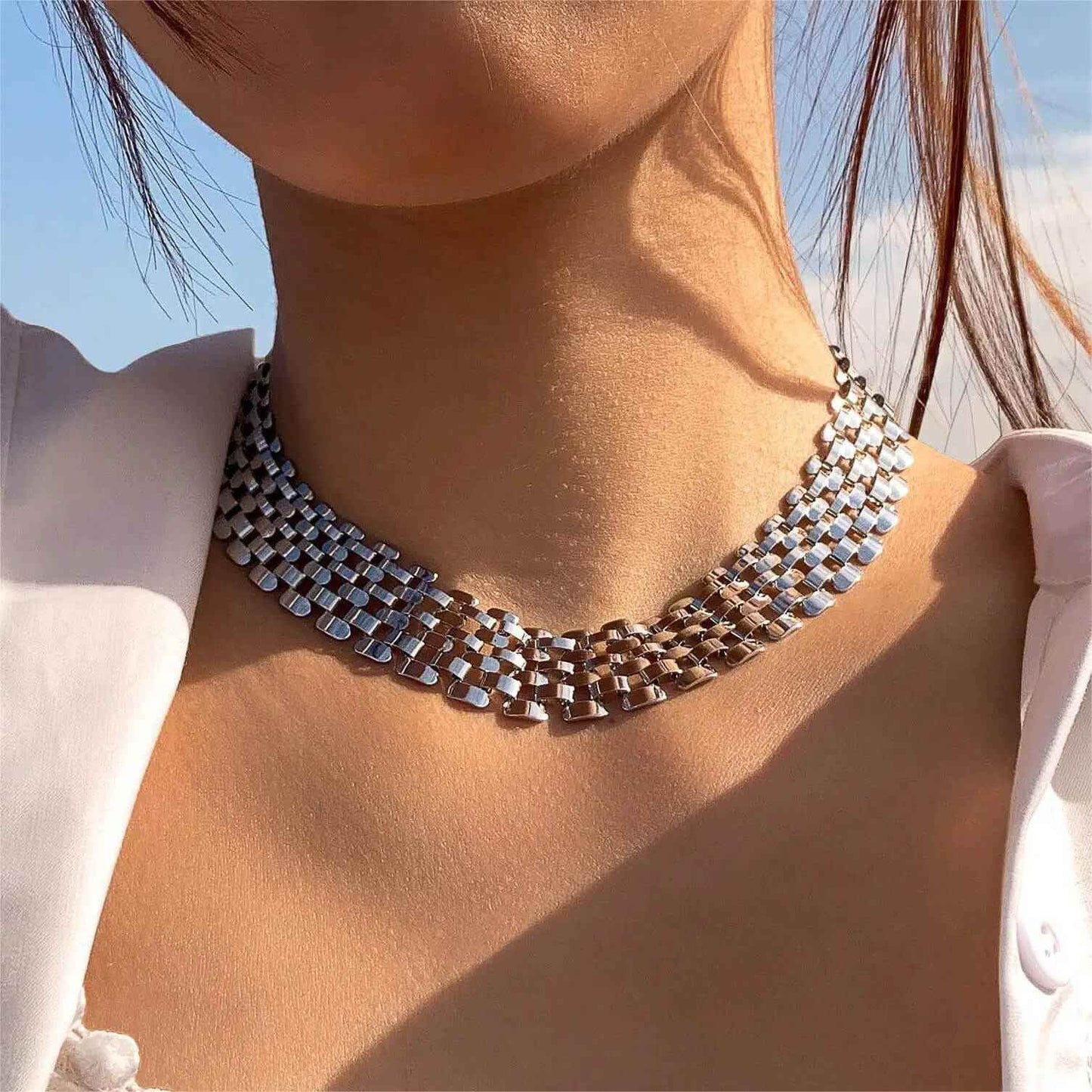 Isabell Rows Choker - RIYOVA Jewelry