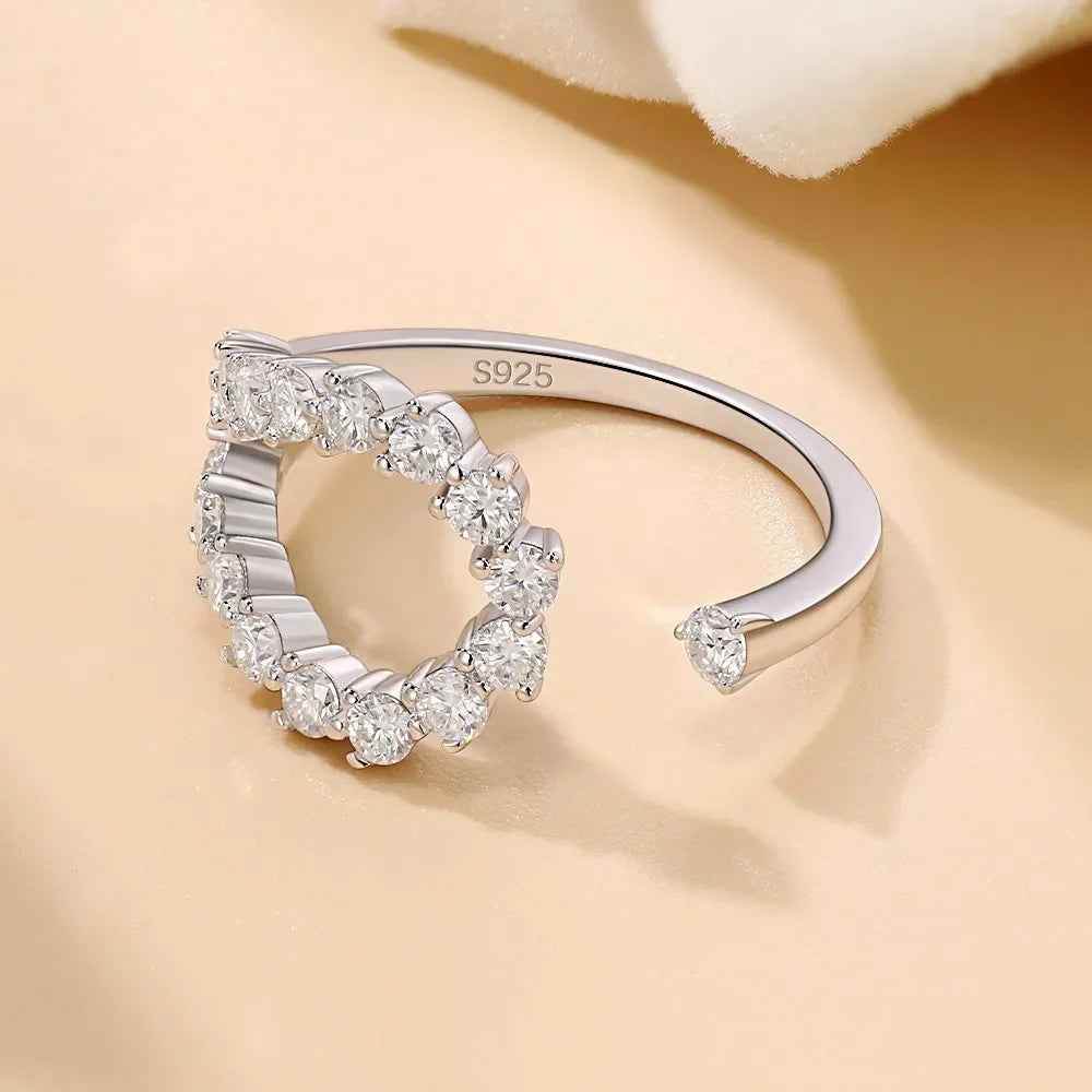 Halo Moissanite Ring - RIYOVA Jewelry