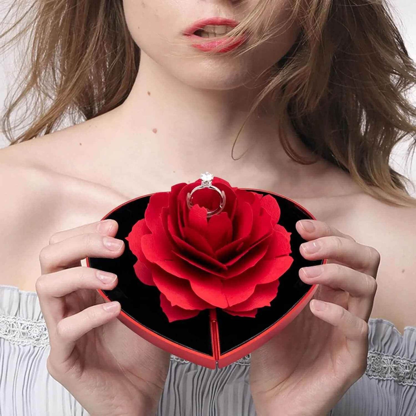 RIYOVA Rose Flower Ring Box - RIYOVA Jewelry