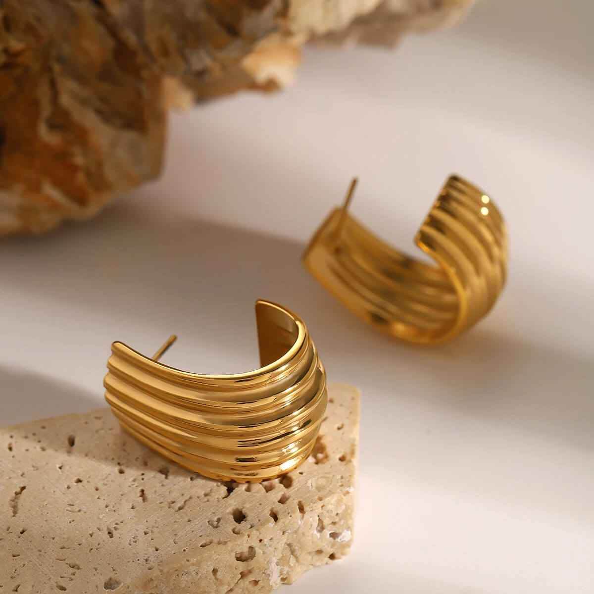 Clara Arc Earrings - RIYOVA Jewelry