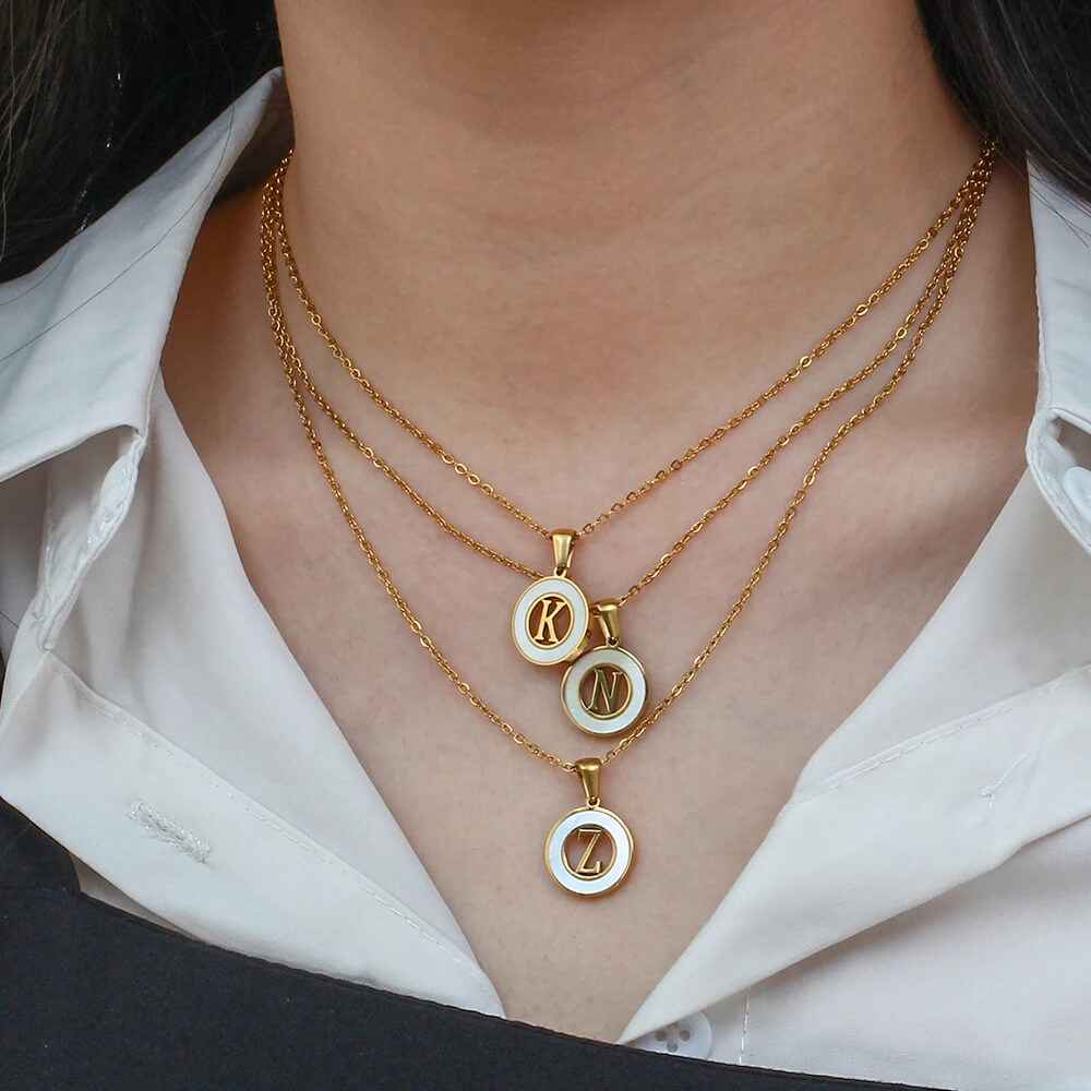 Ash Initial Pendant Necklace