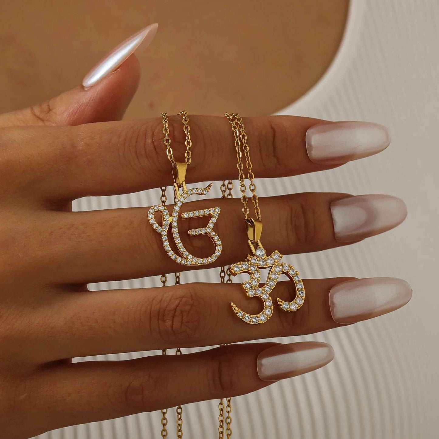 Duality 3D Ek Onkar Om Unity Necklace - RIYOVA Jewelry