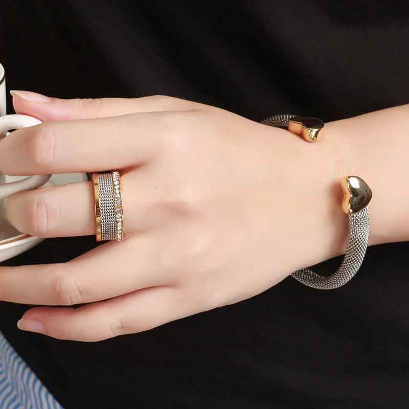 Open Heart Bracelet - RIYOVA Jewelry