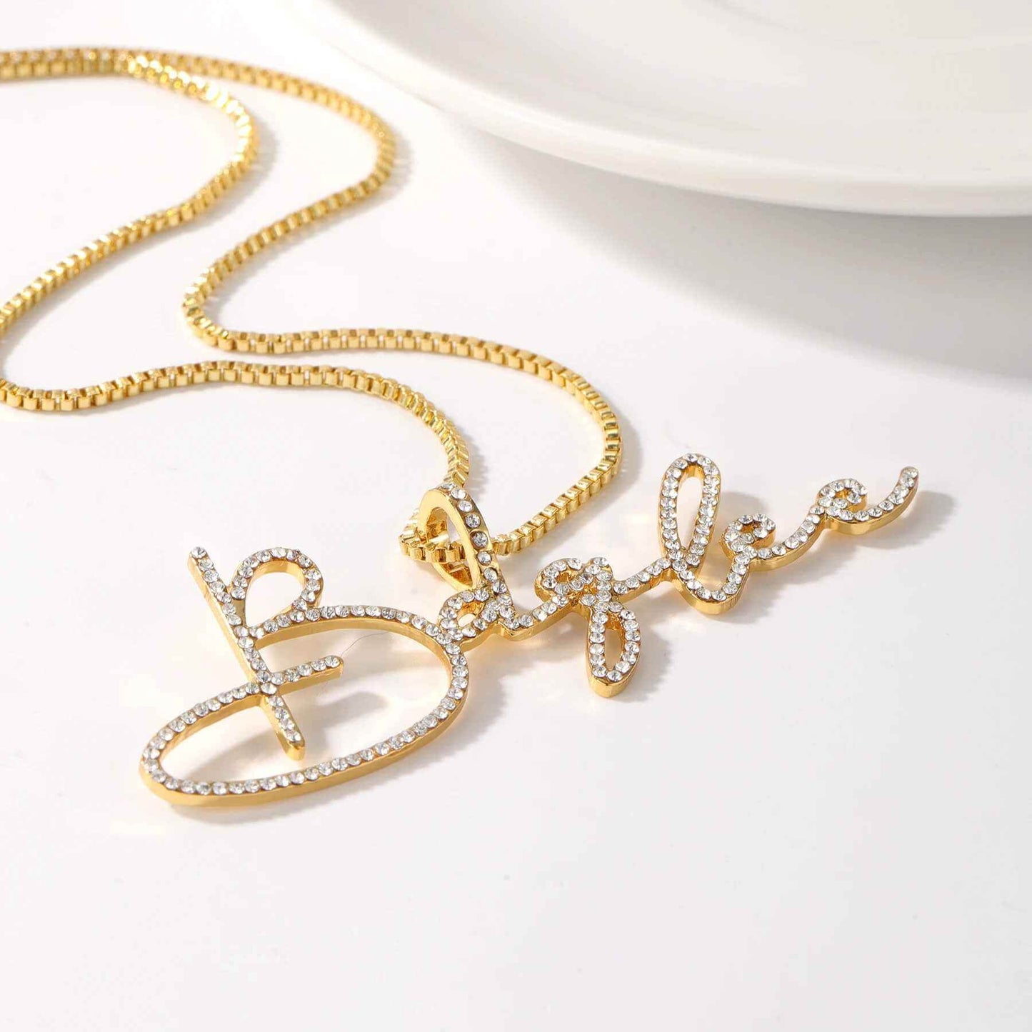 Rhea Radiance Custom Name Necklace - RIYOVA Jewelry