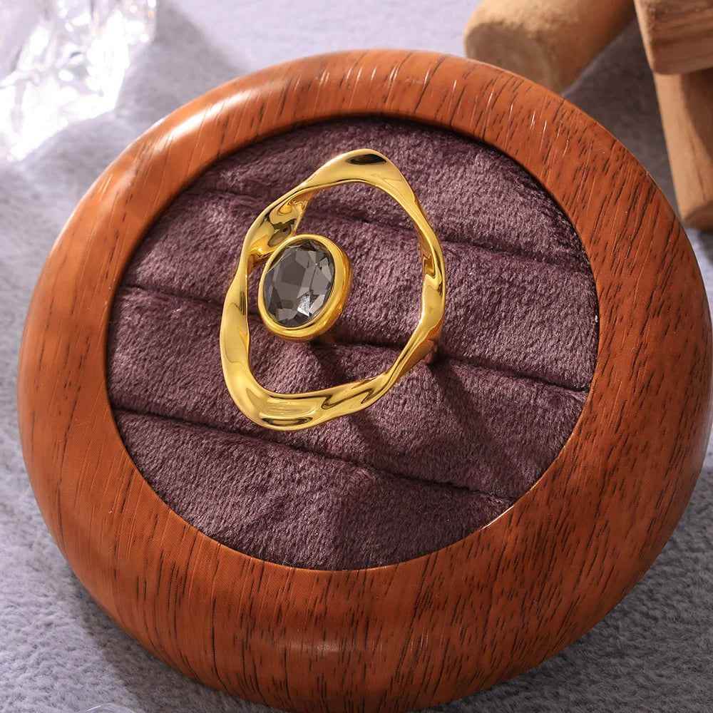 Twist Harmony Open Ring - RIYOVA Jewelry