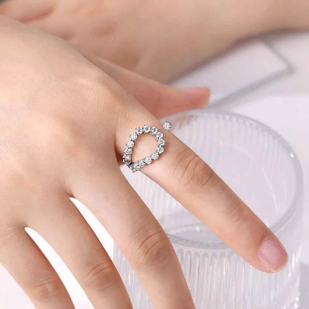 Halo Moissanite Ring - RIYOVA Jewelry