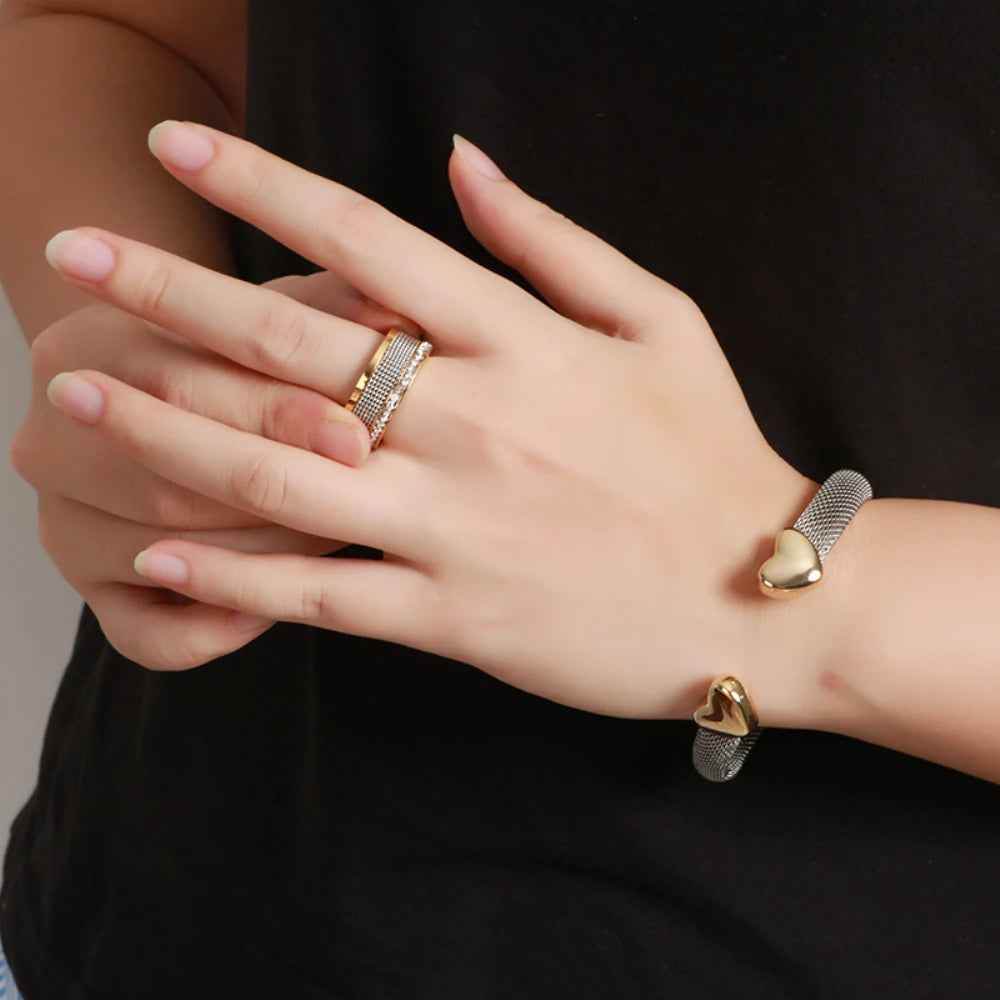 Open Heart Bracelet - RIYOVA Jewelry