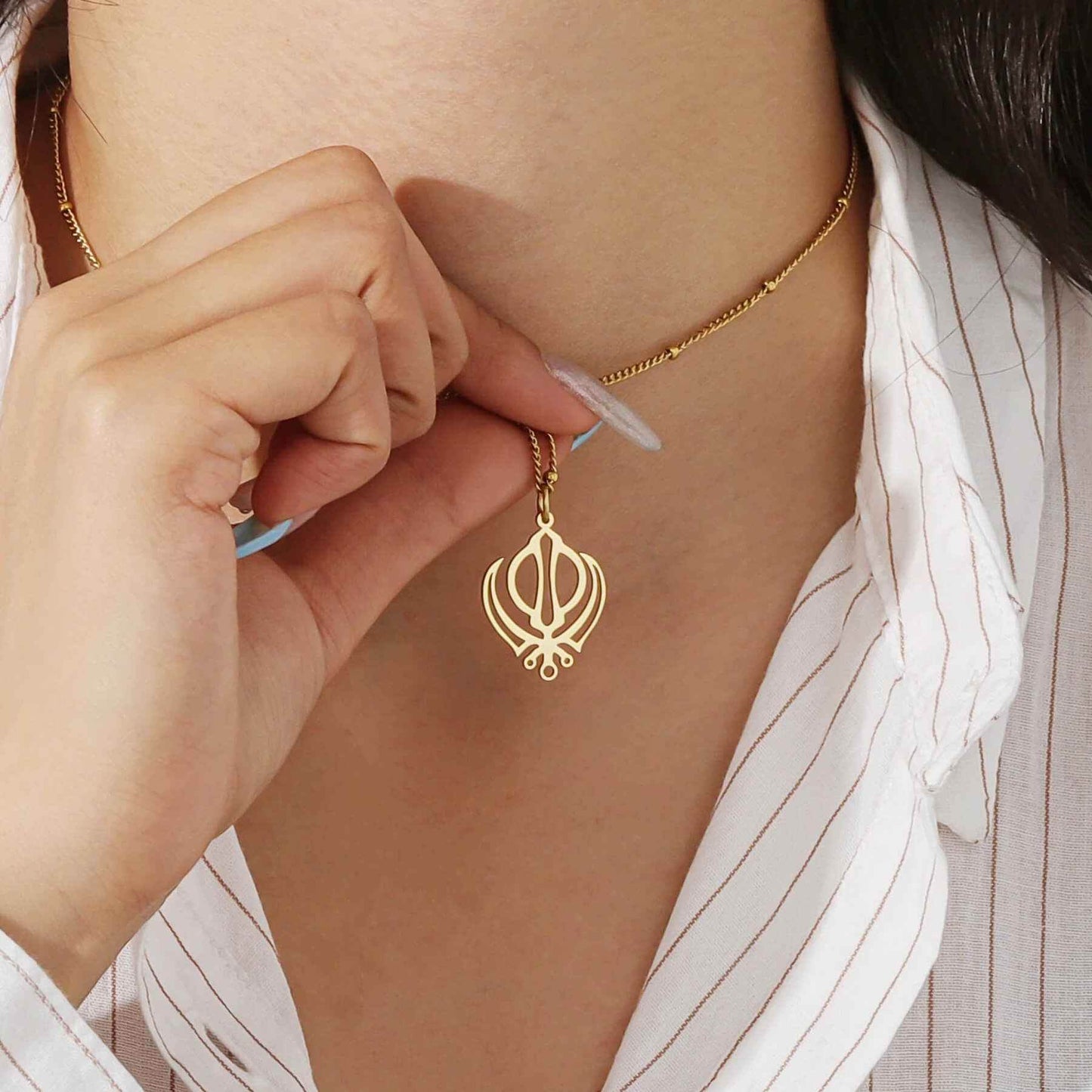 Royal Khanda Necklace for Couples - RIYOVA Jewelry
