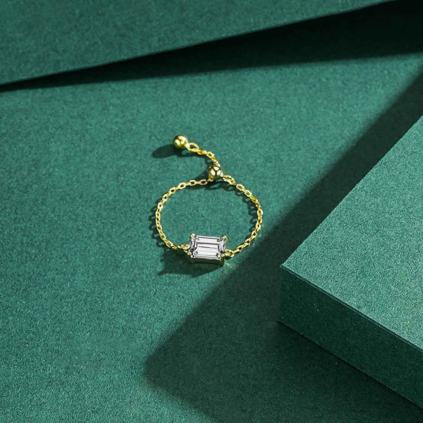 Elara Bar Chain Ring - RIYOVA Jewelry