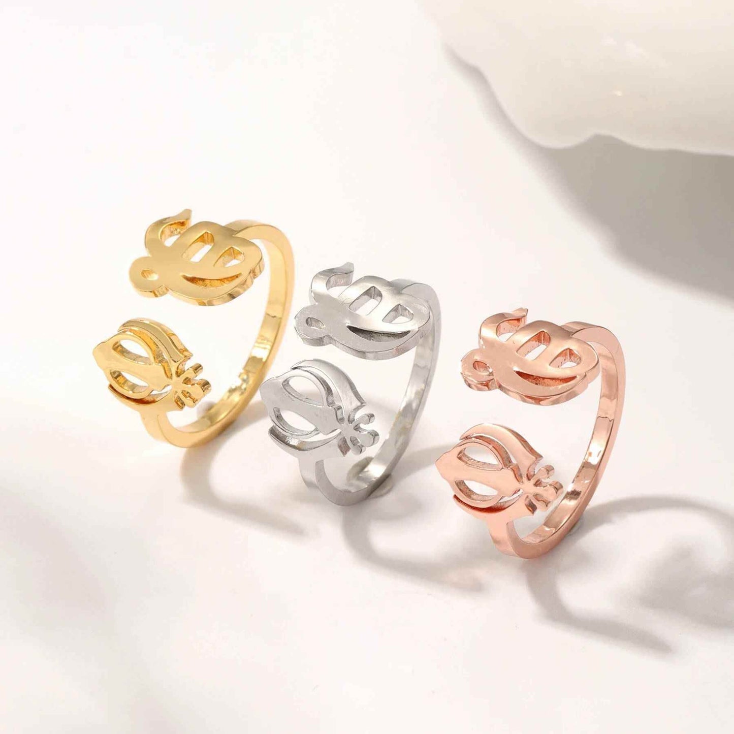 Ek Onkar Khanda Unity Ring - RIYOVA Jewelry