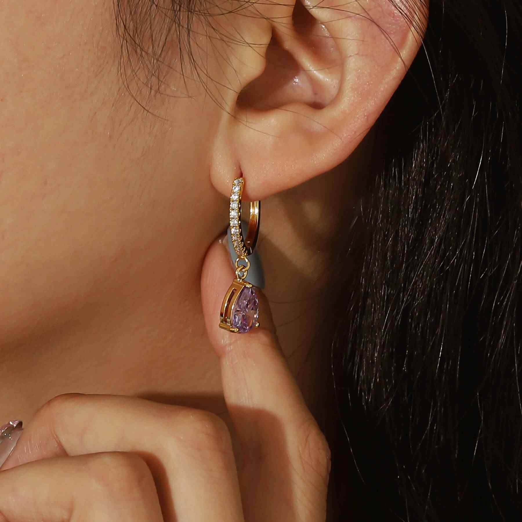 RIYOVA Birthstone Drop Earrings - RIYOVA Jewelry