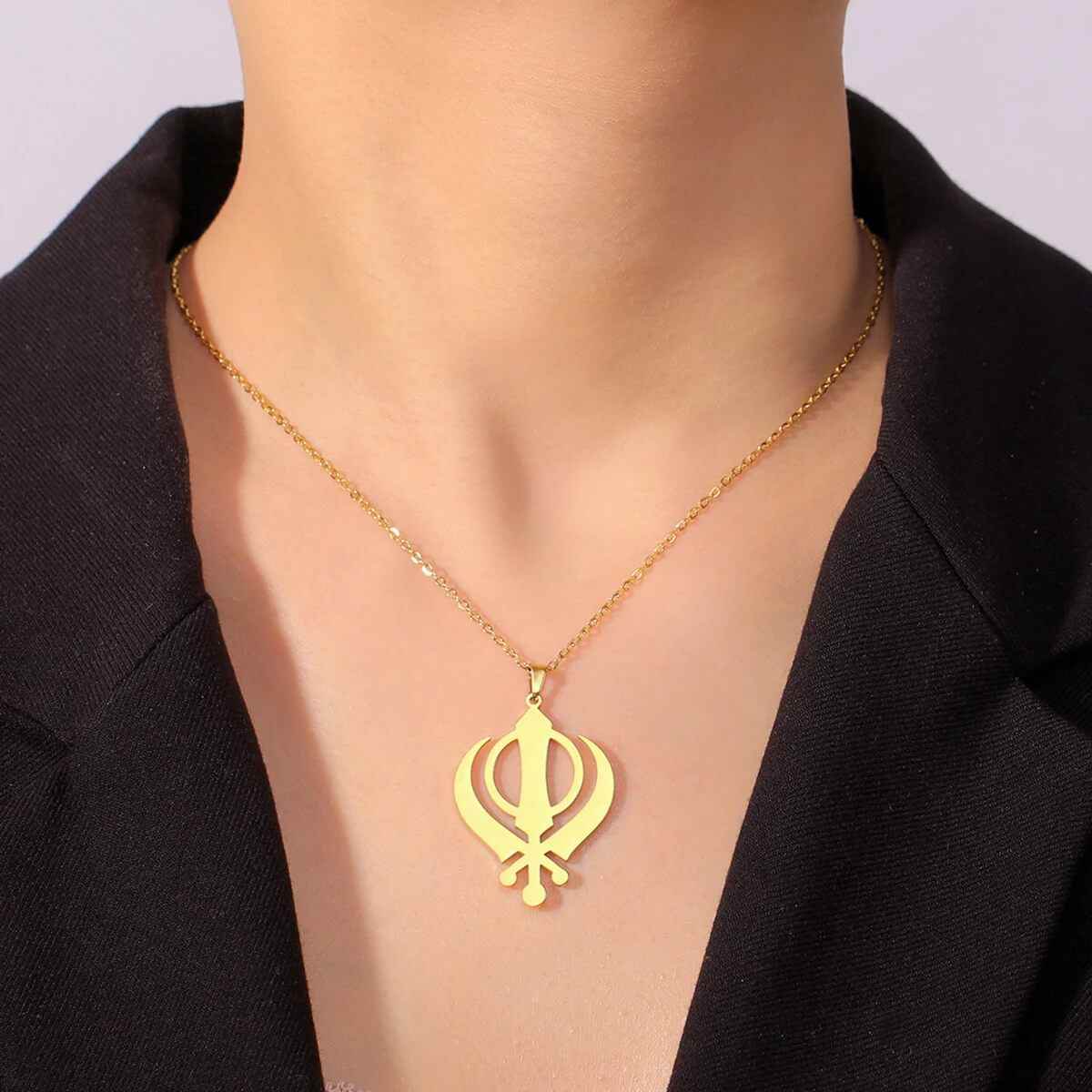 Khanda Aura Necklace - RIYOVA Jewelry