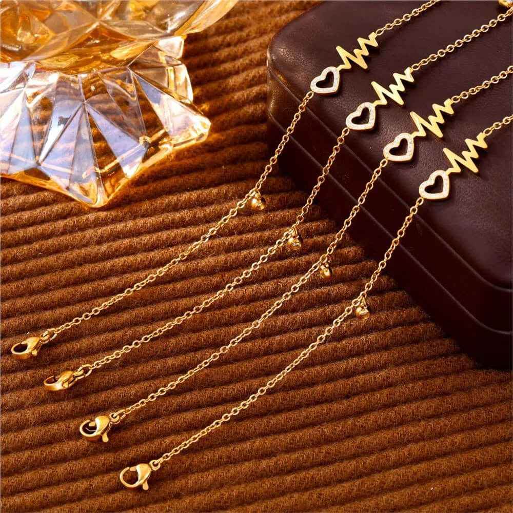 Amora Heart Anklets - RIYOVA Jewelry