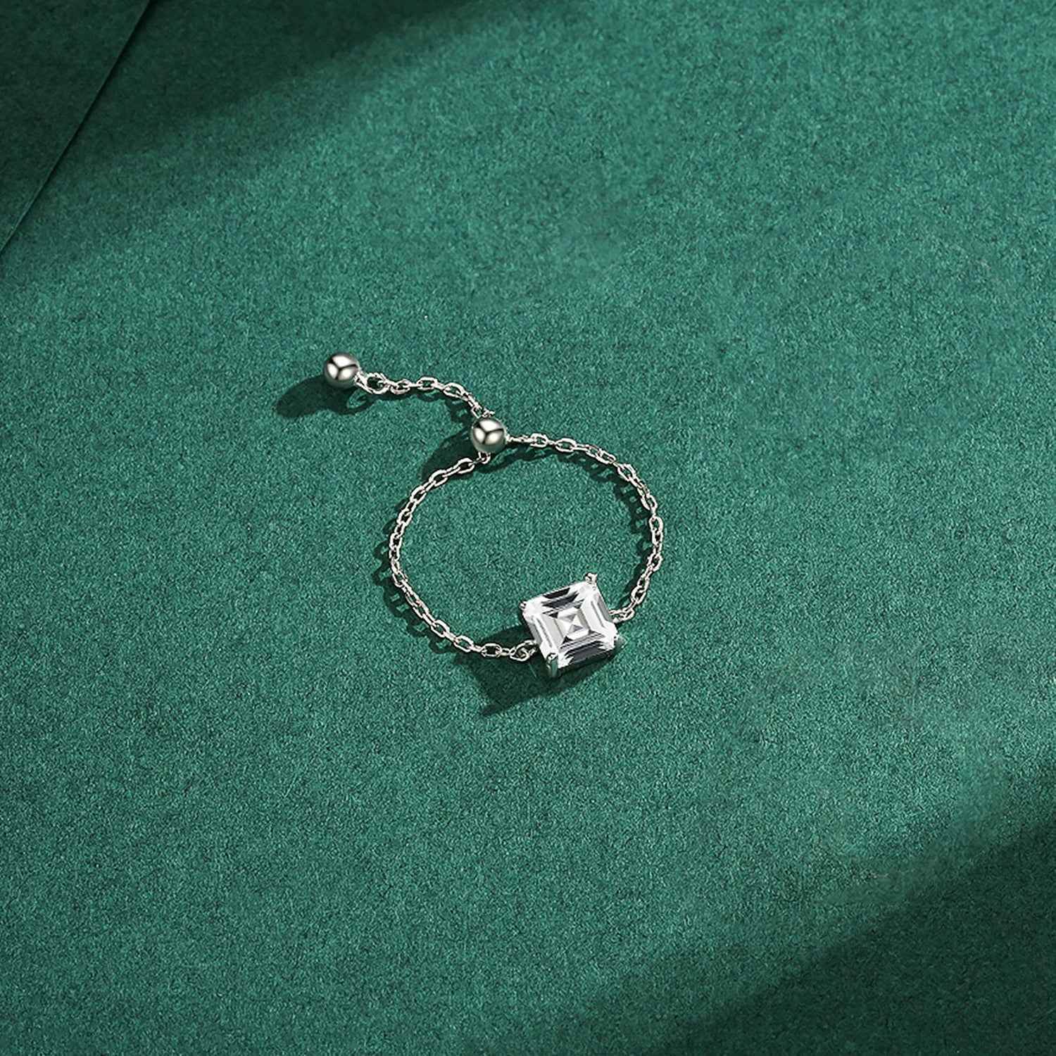 Vera Square Chain Ring - RIYOVA Jewelry