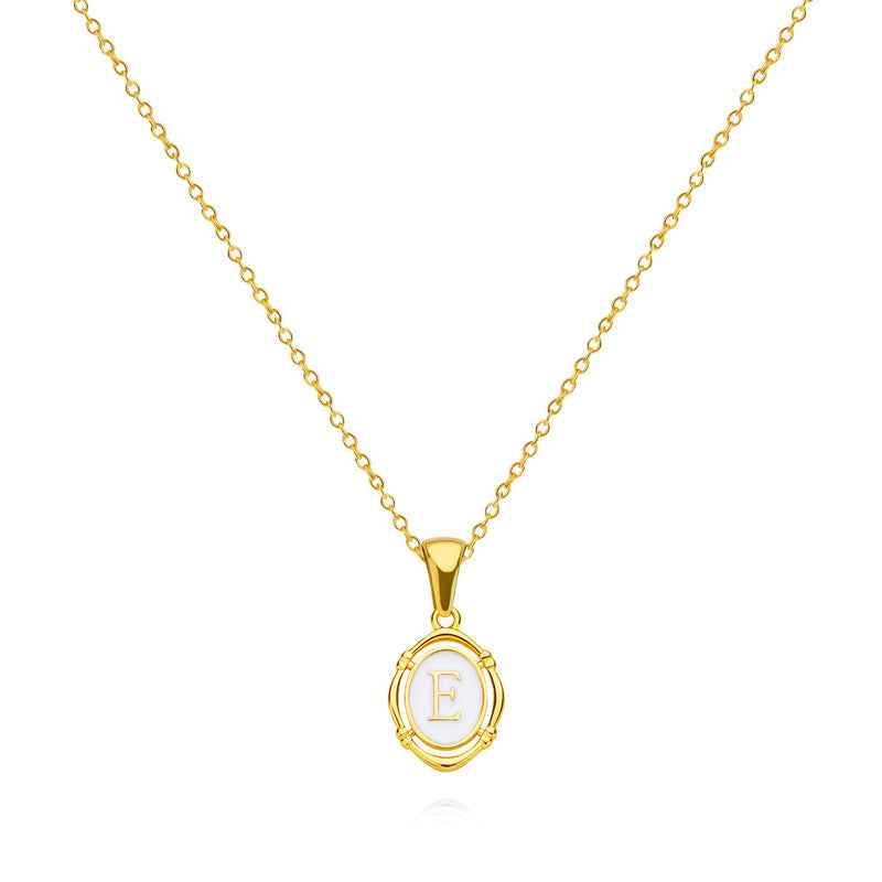 Emma Initial Pendant Necklace - RIYOVA Jewelry