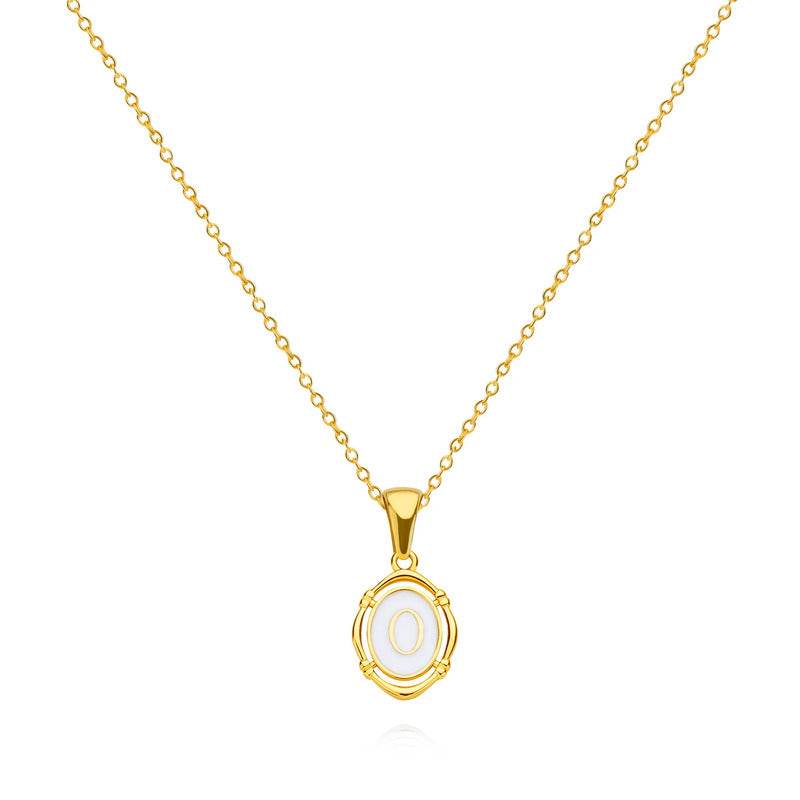 Emma Initial Pendant Necklace - RIYOVA Jewelry