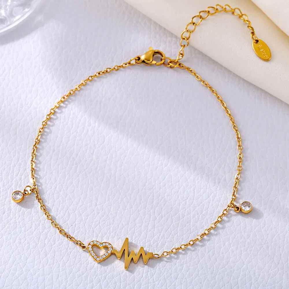 Amora Heart Anklets - RIYOVA Jewelry