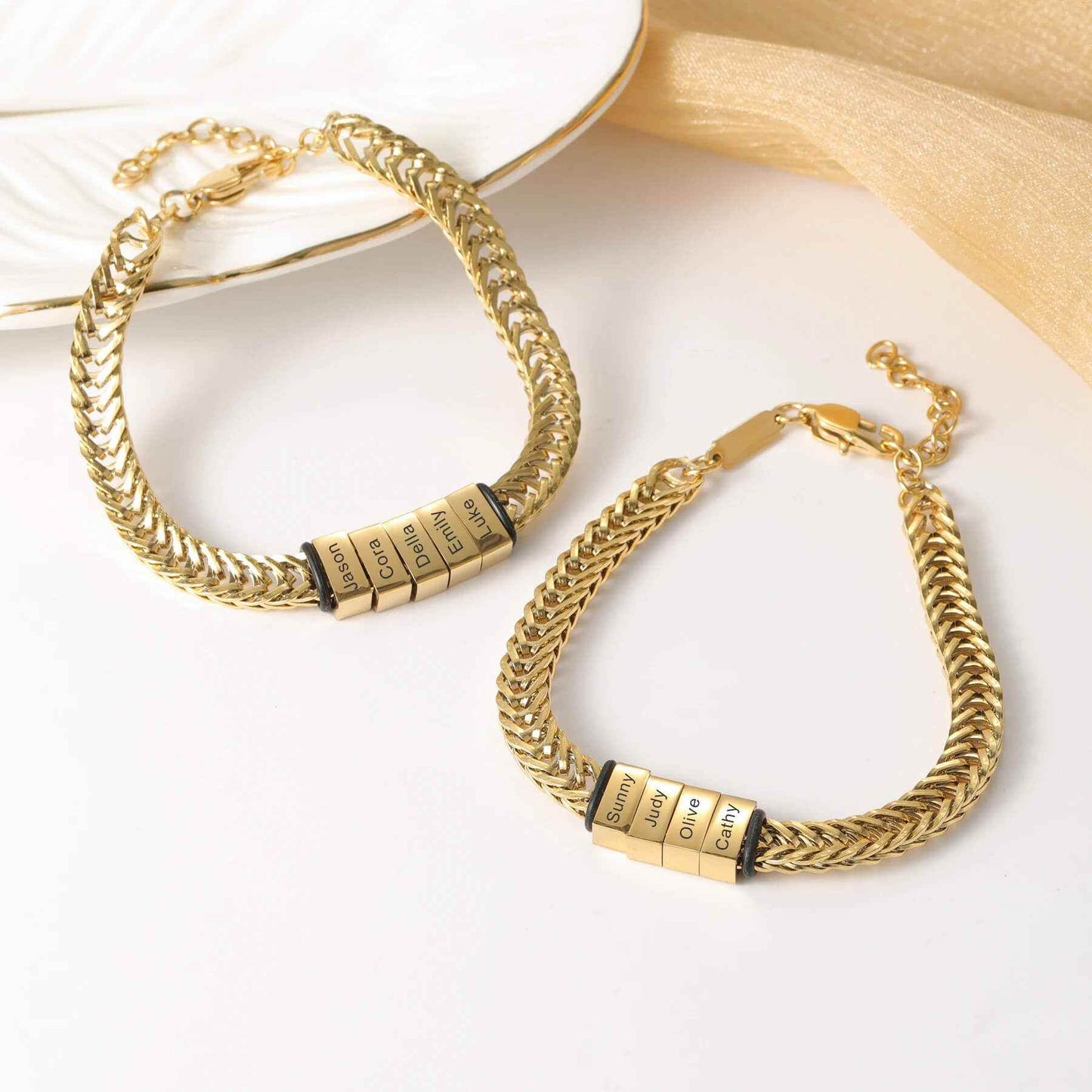 Engraved Shawn Custom Bracelet - RIYOVA Jewelry