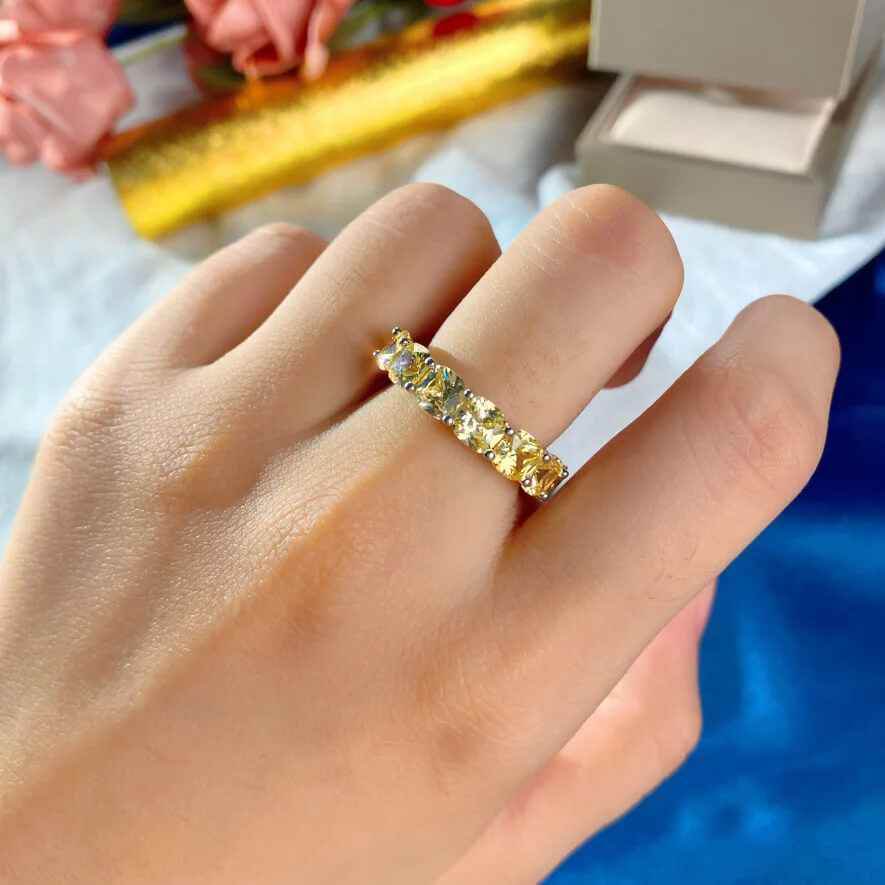 Golden Citrine Crystal Ring - RIYOVA Jewelry