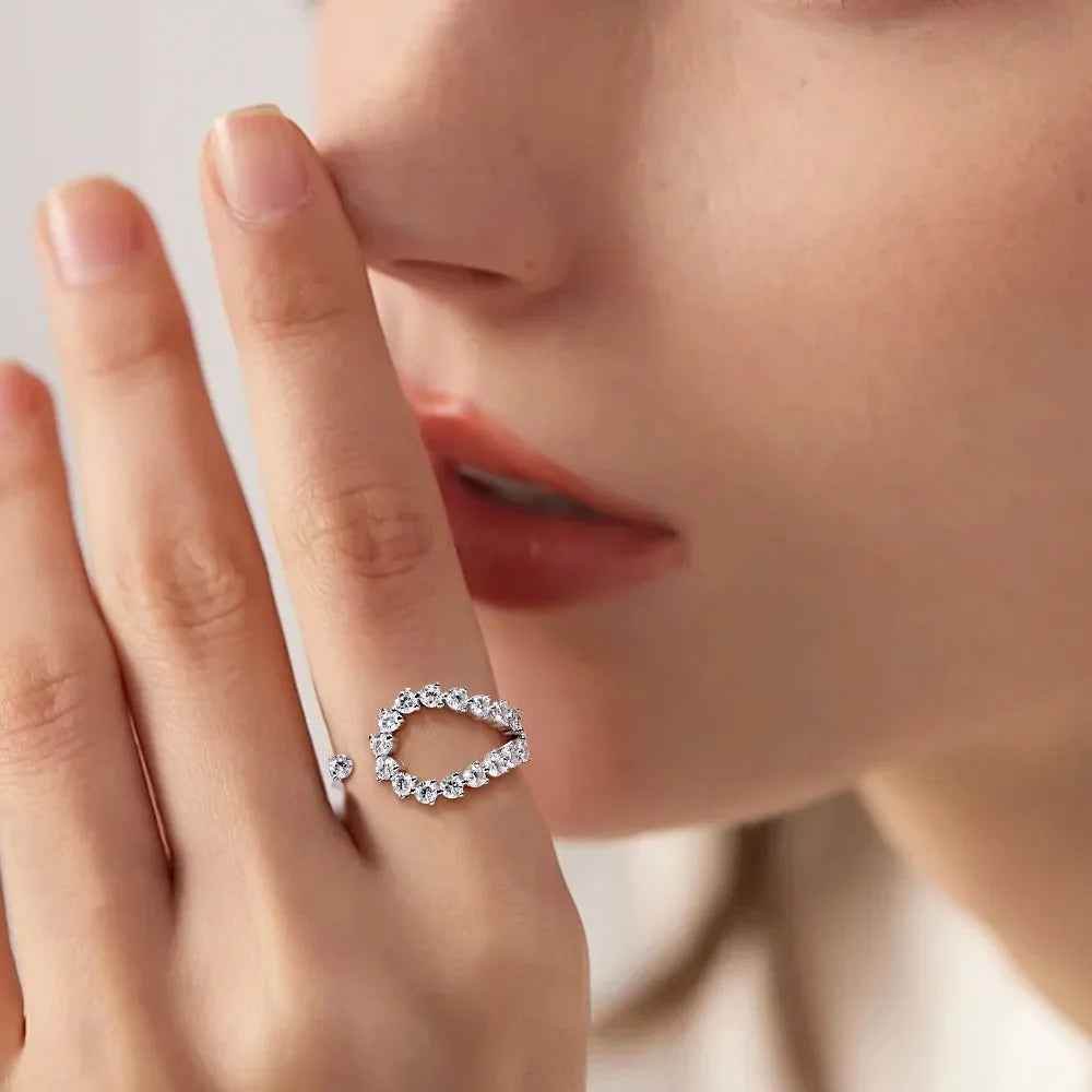 Halo Moissanite Ring - RIYOVA Jewelry