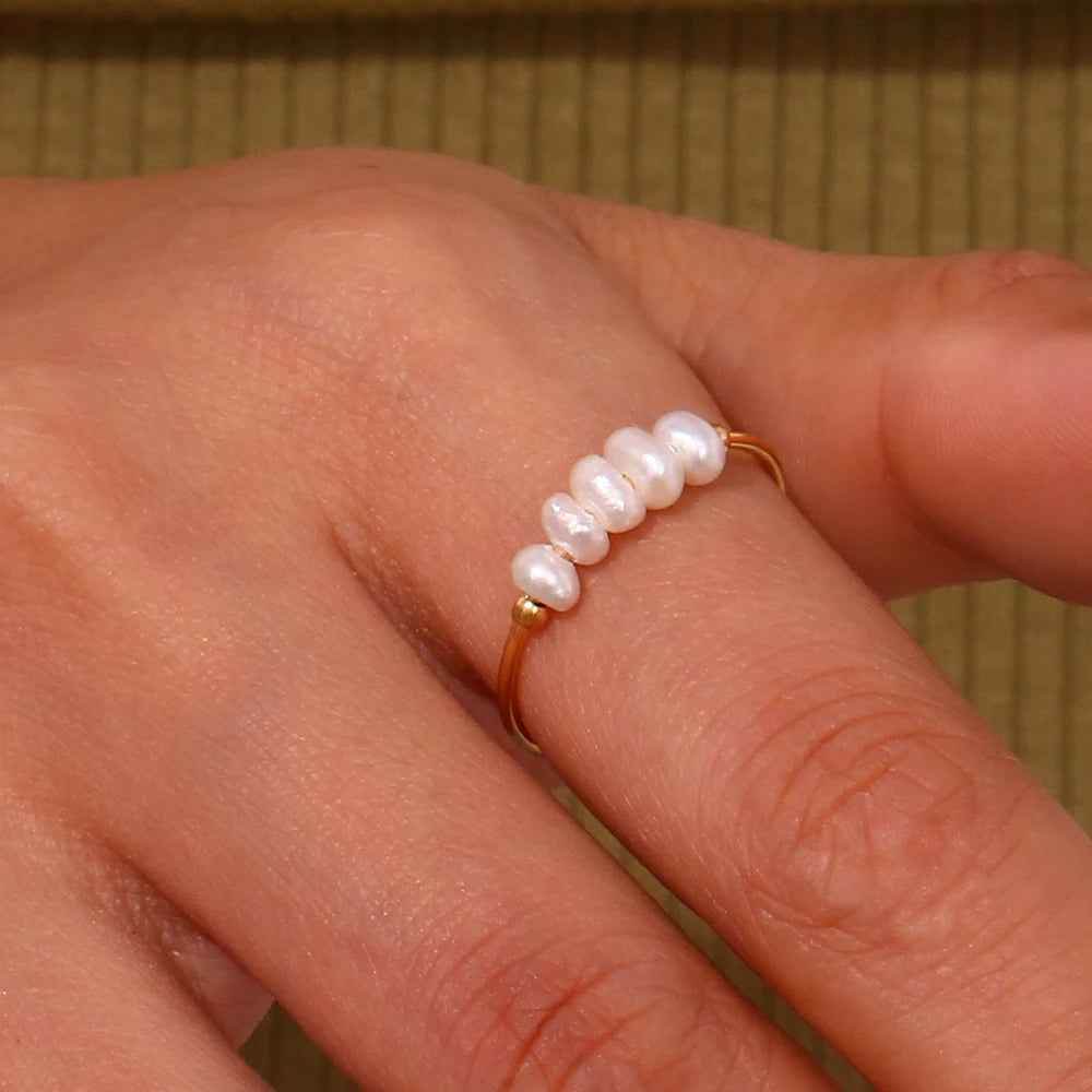 Nerina Pearl Ring - RIYOVA Jewelry