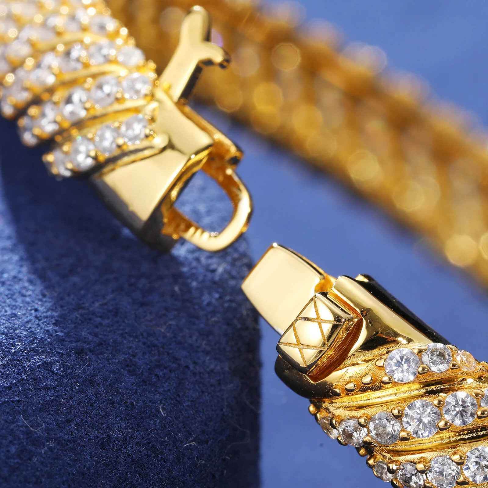 925 Iced Out Twist Bracelet - RIYOVA Jewelry