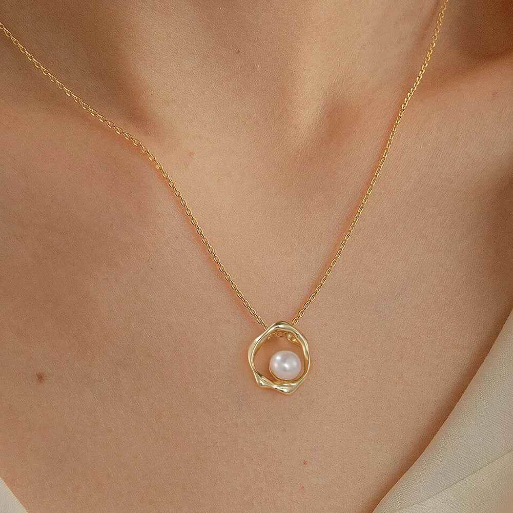 Nishi Pearl Necklace - RIYOVA Jewelry