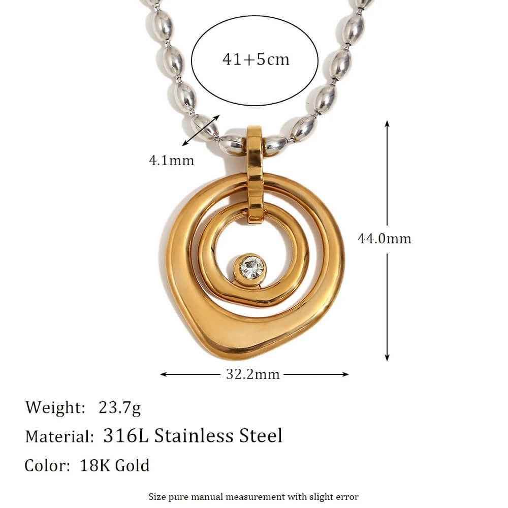 Nautilus Zirconia Necklace - RIYOVA Jewelry