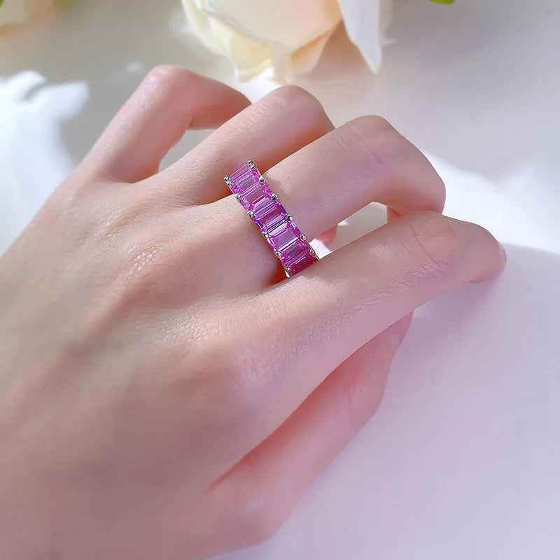 Regal Pink Sapphire Ring - RIYOVA Jewelry