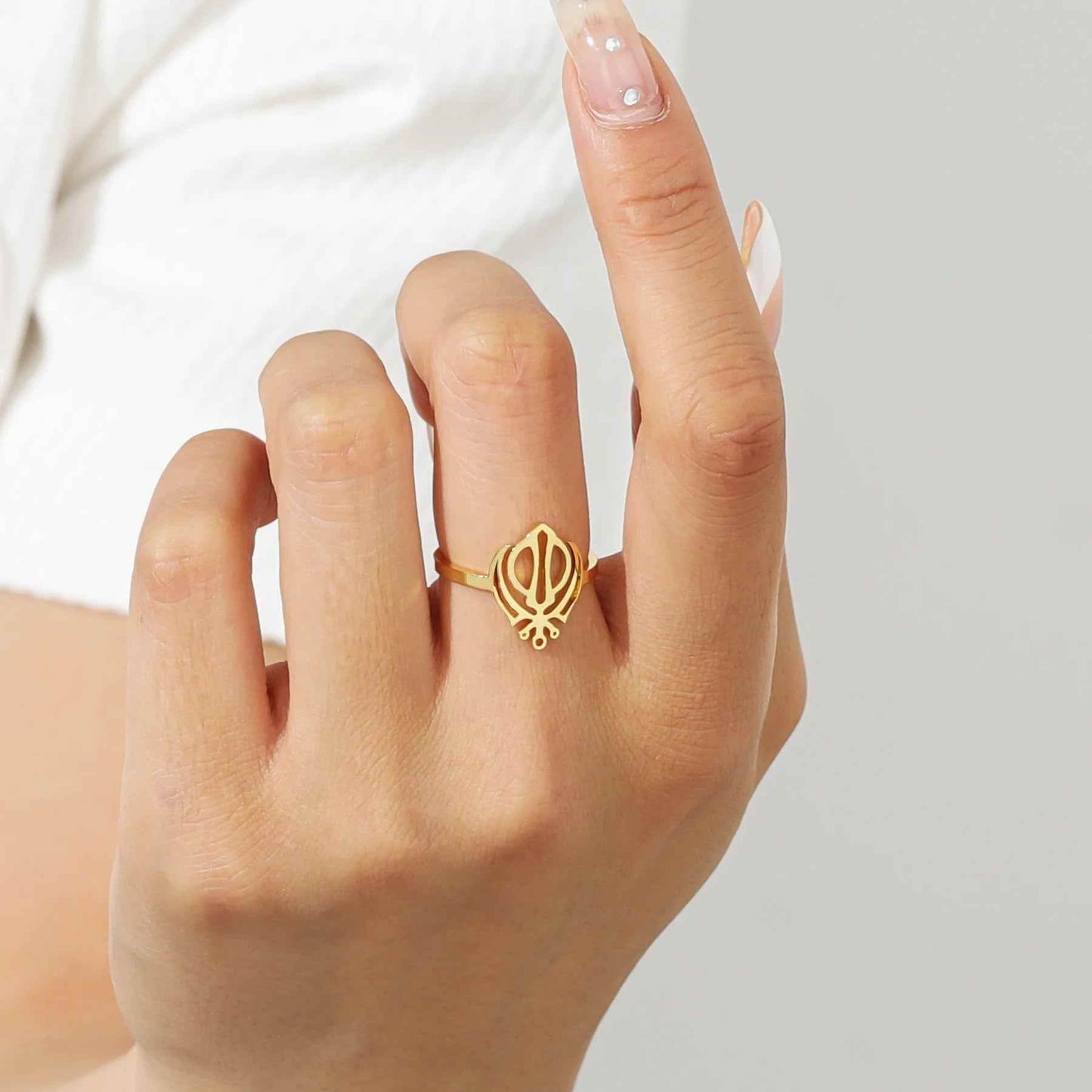 Soul Divine Khanda Ring - RIYOVA Jewelry