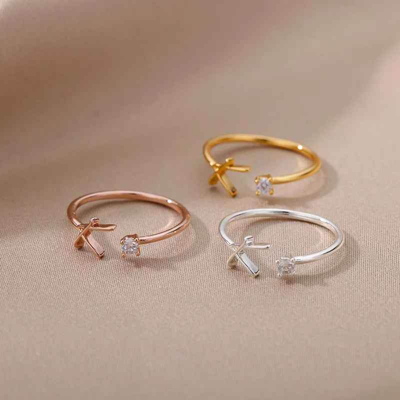 Carta A-Z Initial Rings - RIYOVA Jewelry