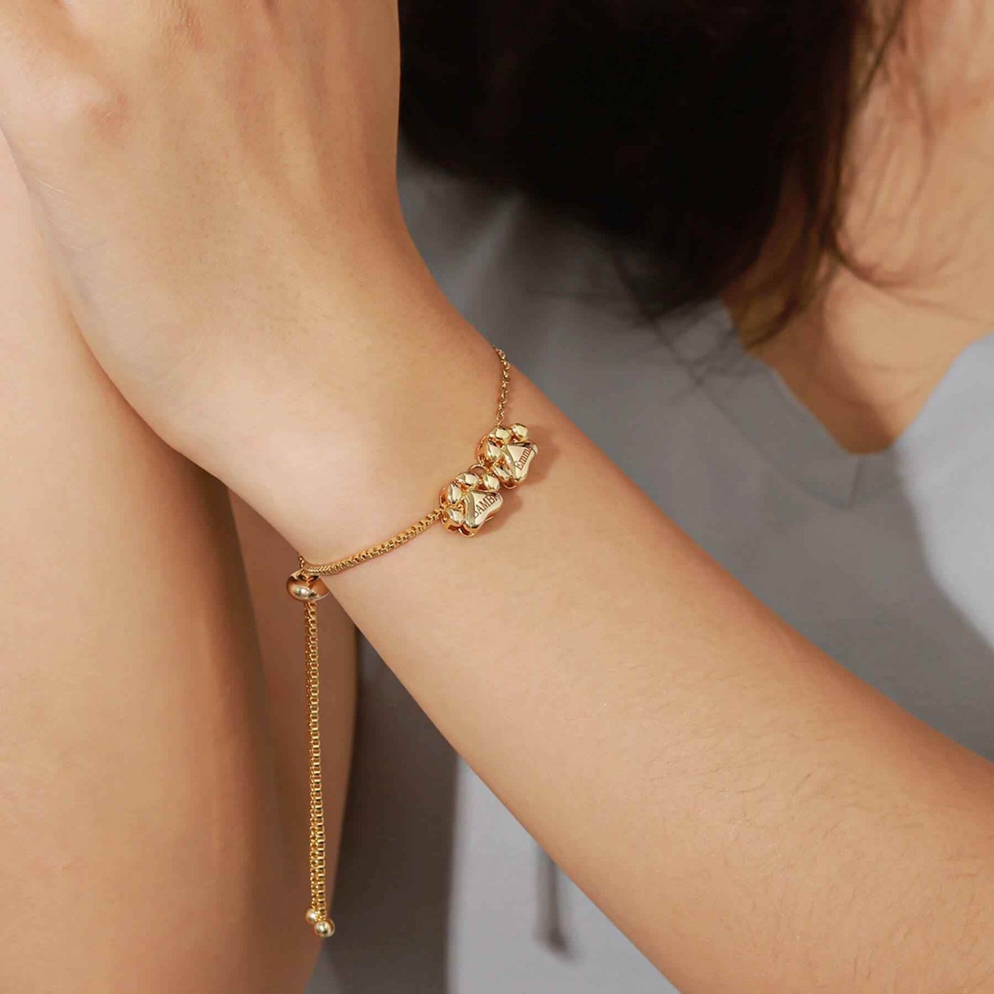 3D Bubble Paw Print Bracelet - RIYOVA Jewelry