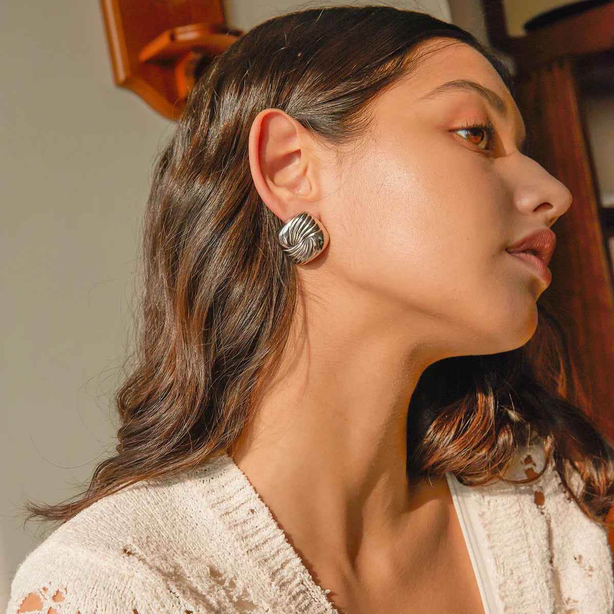 Nila Spiral Earrings - RIYOVA Jewelry