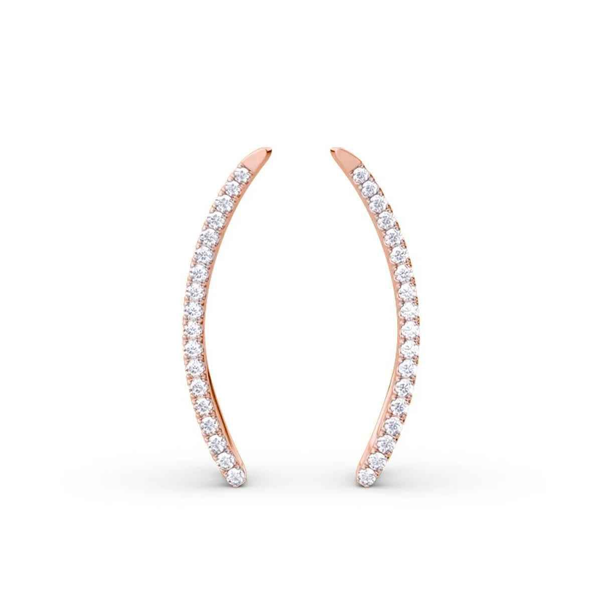 Crescia Moissanite Ear Cuffs - RIYOVA Jewelry