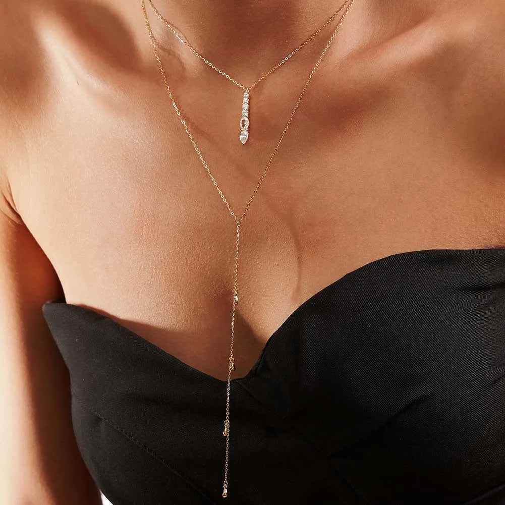 Yasmin Zirconia Necklace - RIYOVA Jewelry