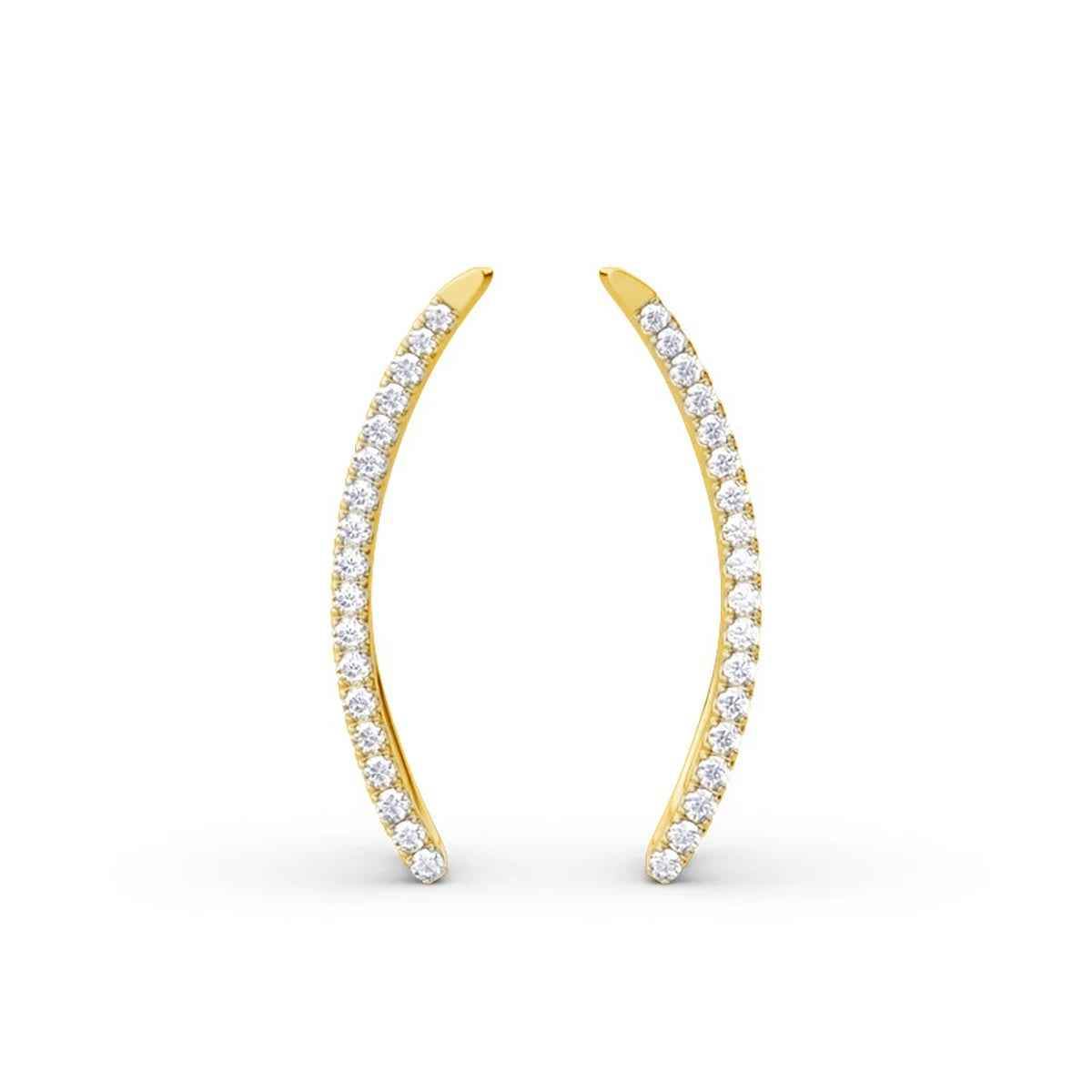 Crescia Moissanite Ear Cuffs - RIYOVA Jewelry