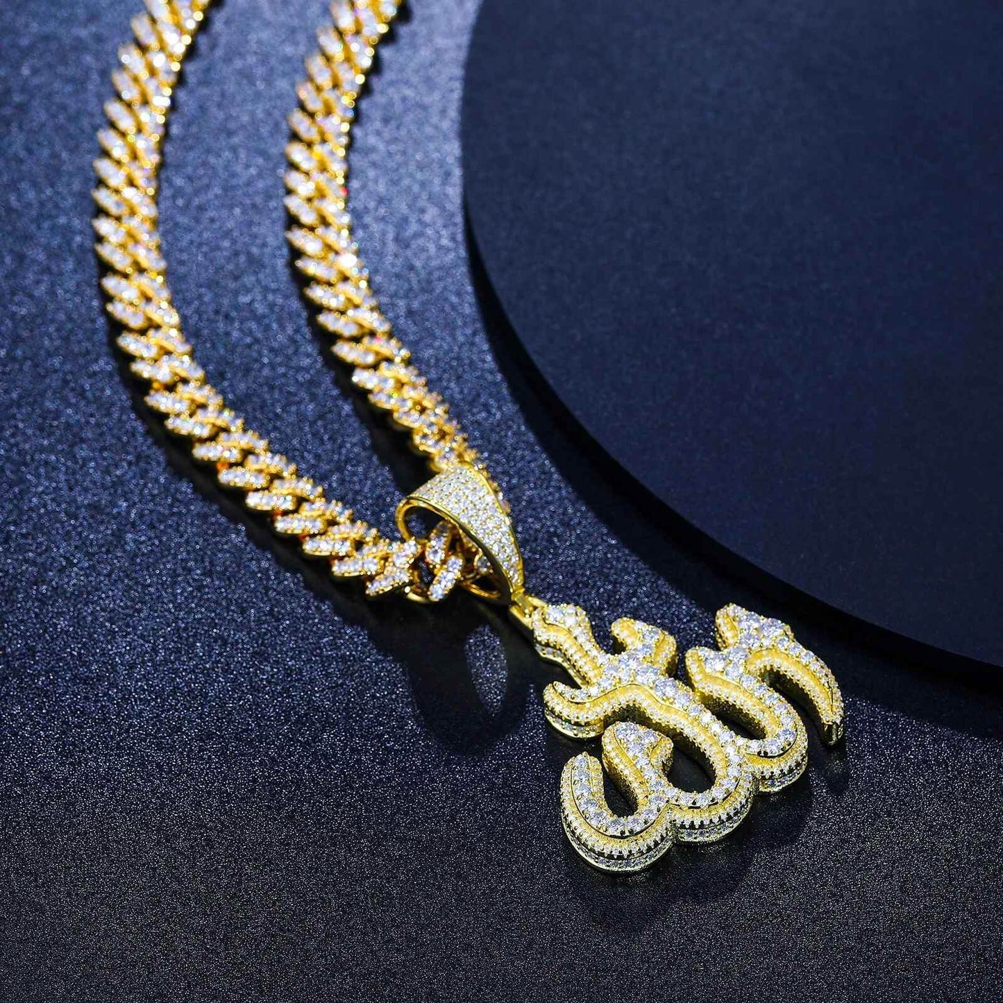 Iced Out Islamic Moissanite Pendant - RIYOVA Jewelry