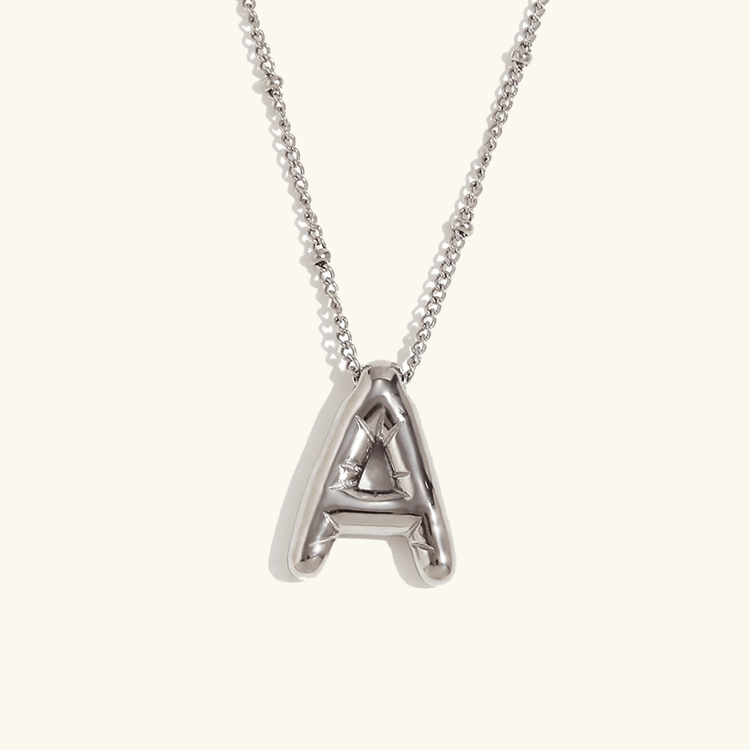 Balloon Initial Pendant Necklace - RIYOVA Jewelry