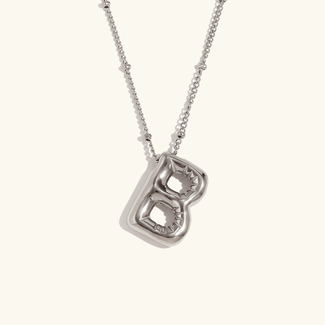 Balloon Initial Pendant Necklace - RIYOVA Jewelry