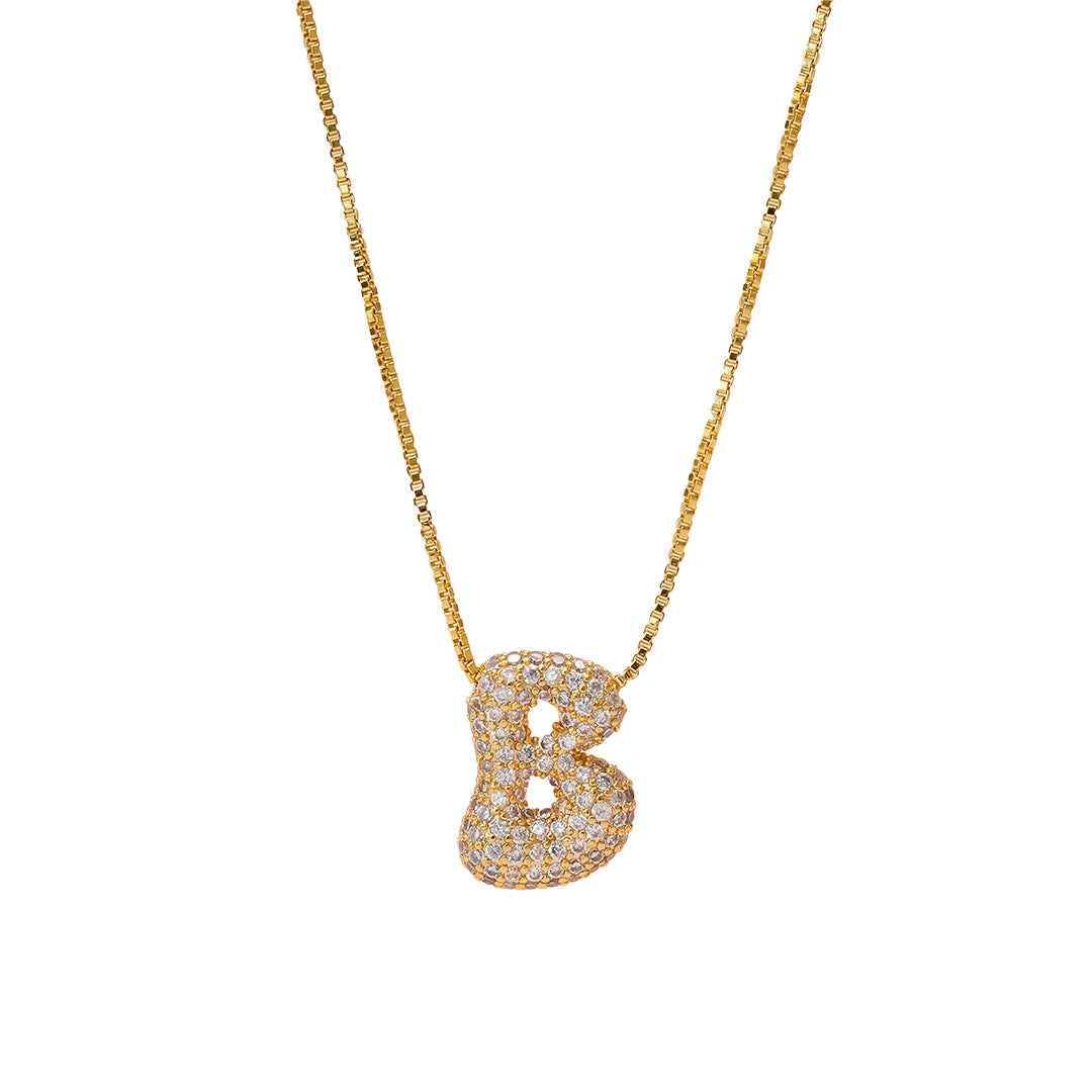 Sia Sparkling Initial Necklace - RIYOVA Jewelry